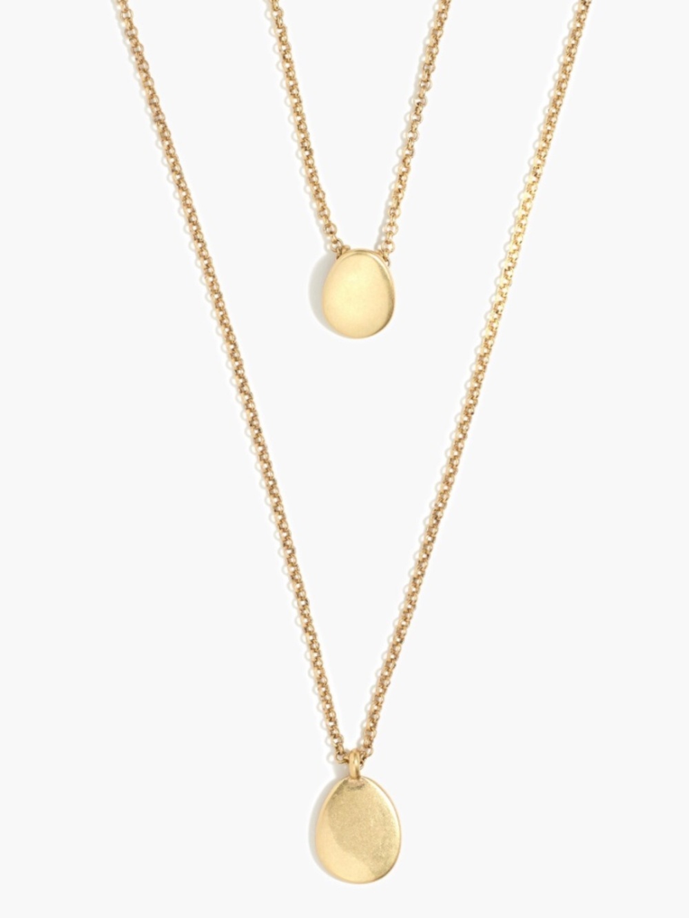 J Crew oval charms layering necklace